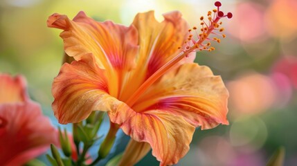 Fototapeta premium Vibrant majestic trumpet bloom
