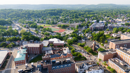 Aerial Drone of Morristown New Jersey Summer 2024