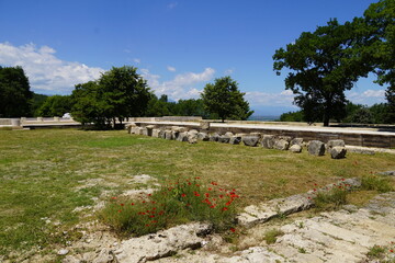 View of the Palace of Aigai (Aegae) in Macedonia, Greece