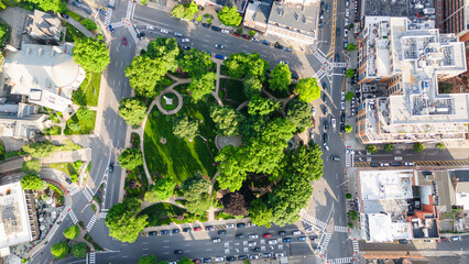 Aerial Drone of Morristown New Jersey Summer 2024