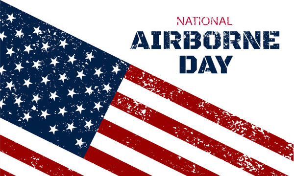 National Airborne Day August 16 background vector Illustration