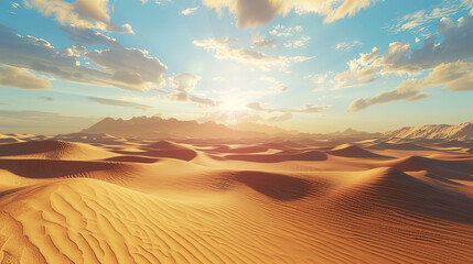 sunset in the desert