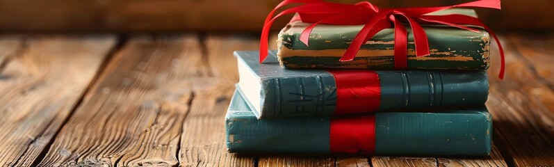 book with red ribbon as a gift