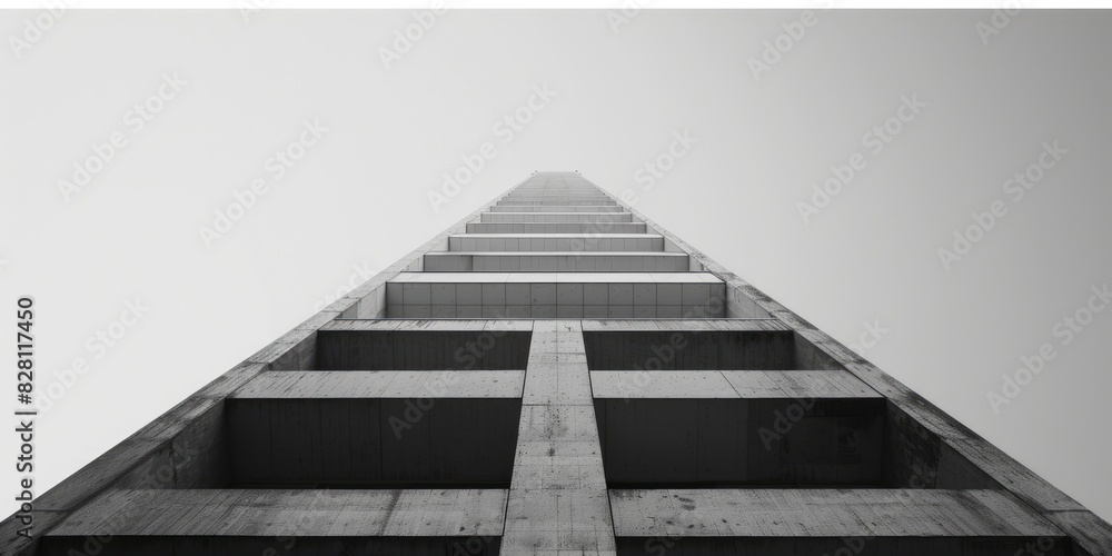 Poster the modern architectural building or skyscraper with monochrome filter. low angle view of tower cent