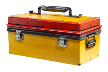 Toolbox, isolated white background, PNG di-cut style, realistic photo style, object as model