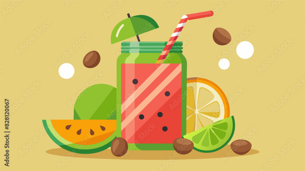 Poster a refreshing watermelon and lime soda is a great match for some zesty lime and chili roasted peanuts