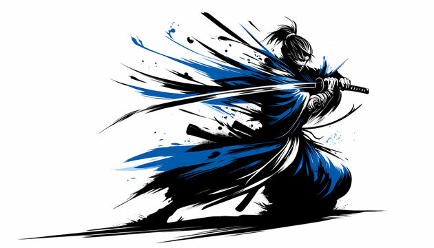 侍、一頭両断　居合　刀　水の呼吸