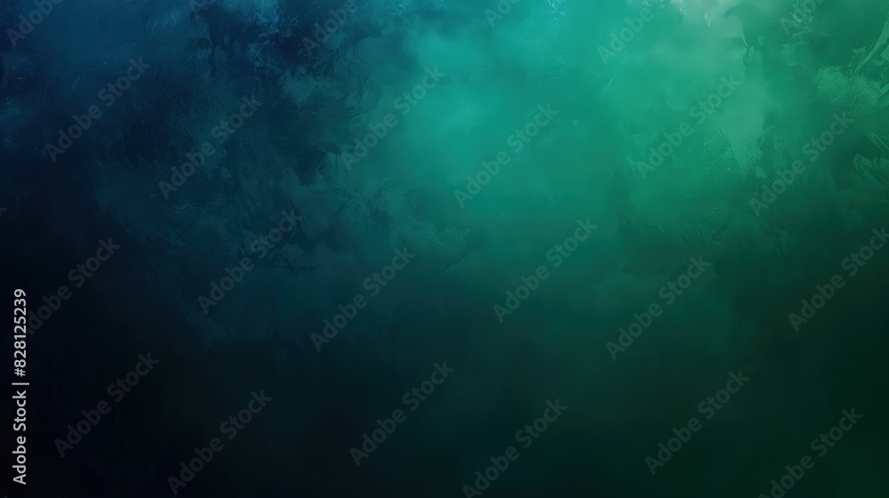 Poster a deep and moody gradient background blending from emerald green to navy blue, ideal for a unique an