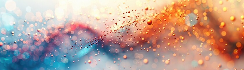Abstract colorful background with water droplets.