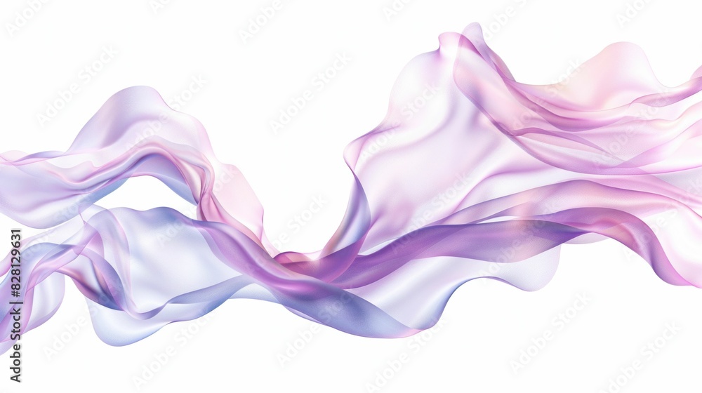 Poster purple and pink wave abstract on white background with copy space for text in artistic travel and be