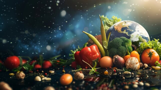 world food safety day background concept, space area for text