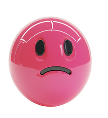 Fototapeta premium 3d business sad face icon
