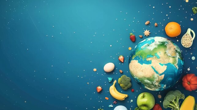 world food safety day background concept, space area for text