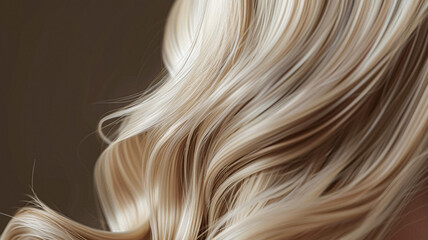 Naklejka premium Hairstyle, beauty and hair care, long blonde healthy hair texture background for haircare shampoo, hair extensions and hair salon