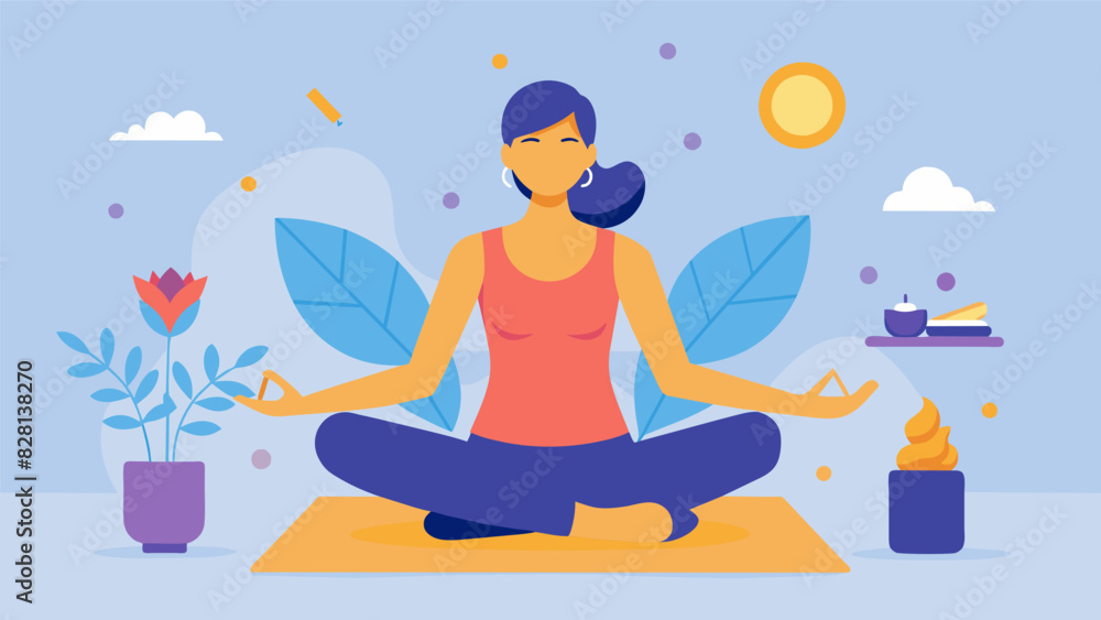 Poster incorporating physical exercise as a way to manage stress and release pentup emotions.. vector illus