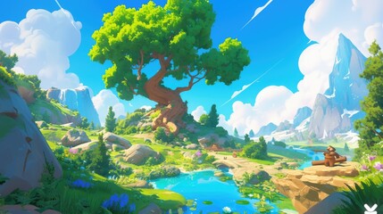 Immerse yourself in a vibrant world where charming cartoon elements collide with beautifully crafted game designs creating a unique blend of nature assets that will make you feel right at ho