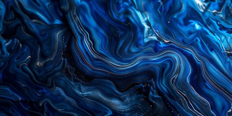The image is a blue and silver swirl that appears to be made of water