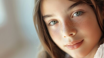 Fototapeta premium Attractive adolescent girl of Caucasian descent