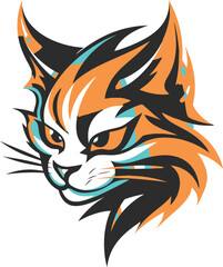 Cute cat head vector illustration