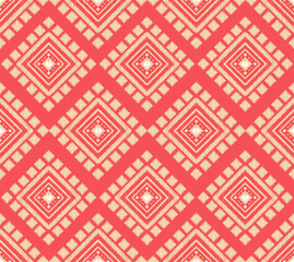 Geometric ethnic oriental ikat seamless pattern traditional background. vector design for fashion,...