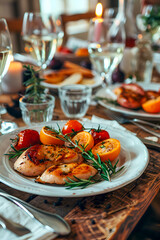 Festive Feast: Grilled Chicken with Festive Garnishes