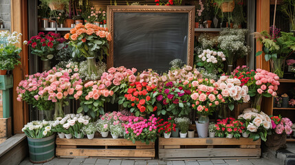 Florist Shop - A vibrant florist shop with bouquets