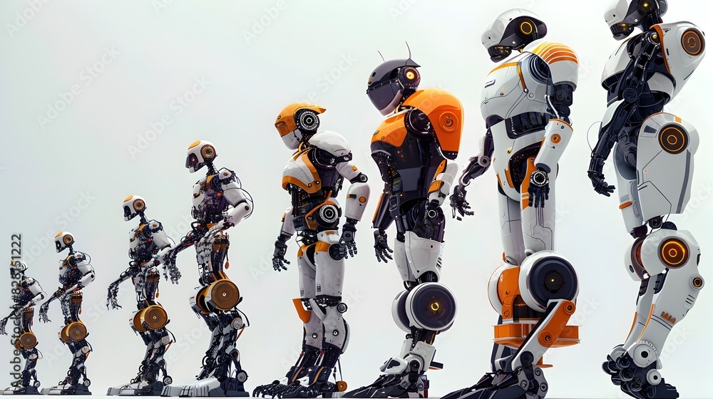 Aufkleber from simple automata to sophisticated beings: a line of progressive robotic technology