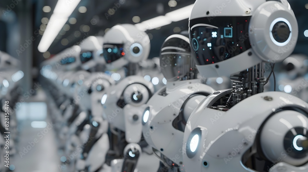 Poster robot assembly line: a glimpse into technological evolution