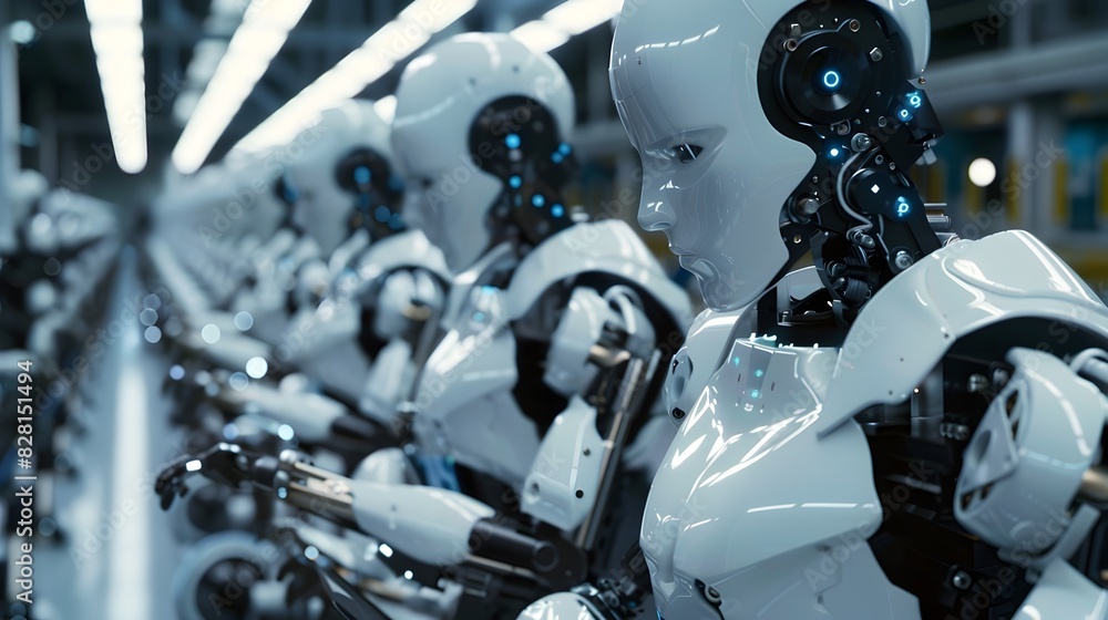 Poster robot assembly line: a glimpse into technological evolution