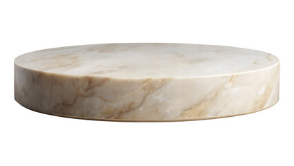Oval Marble Pedestal – Soft Edges: A soft-edged oval marble pedestal, combining elegance and simplicity, isolated on a white background.

