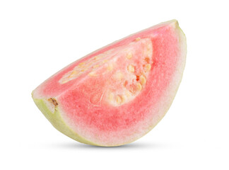 pink guava isolated on white background