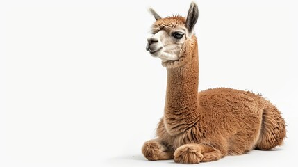 Alpaca isolated on white background