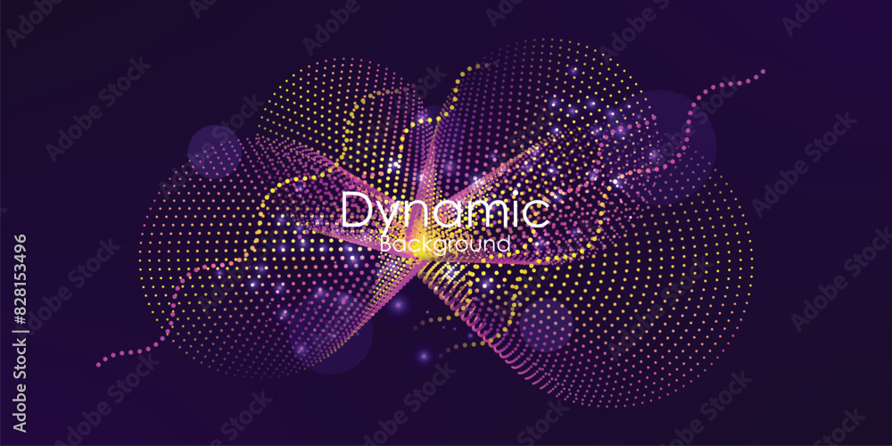 Aufkleber modern abstract dynamic flow effect background. vector design template for banner, advertising, post