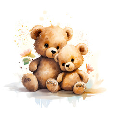 Fantasy Teddy Bears png on white background
