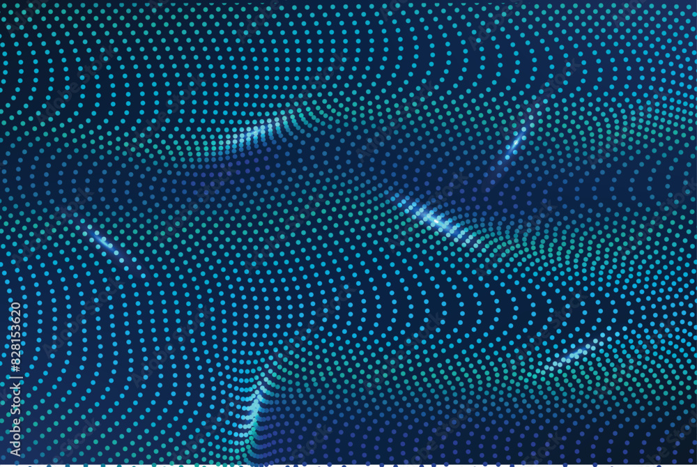 Poster abstract digital wave of particles. futuristic point wave. technology background