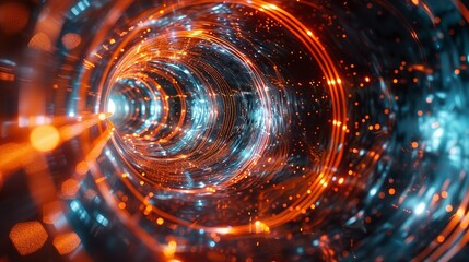 Obraz premium A visualization of the uncertainty principle, with blurred, overlapping images of particles and waves, symbolizing the limits of precision in measuring quantum states. AI Technology and Industrial