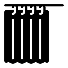 shower curtains glyph icon