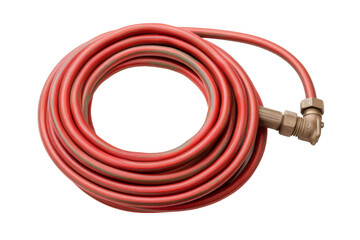 Garden hose, isolated white background, PNG di-cut style, realistic photo style, object as model