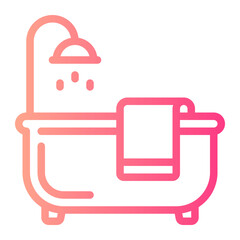 bathtub gradient icon