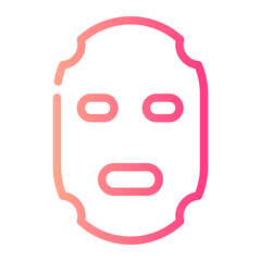 face mask gradient icon