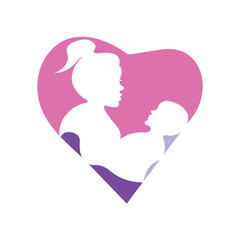 Happy Mothers Day logo vector illustration design.Happy Mother's Day to all mother lovers
