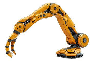 Robotic arm, isolated white background, PNG di-cut style, realistic photo style, object as model