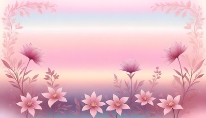 Fototapeta premium Surreal whimsical floral design wallpaper banner background