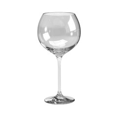 empty wine glass isolated