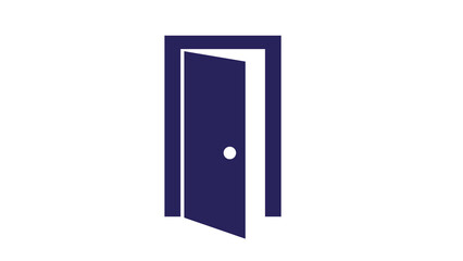 Open door icon design illustration