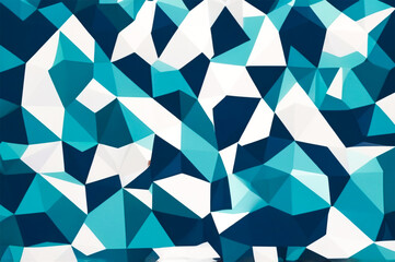 Abstract Blue and White Polygonal Background with a Three-Dimensional Effect