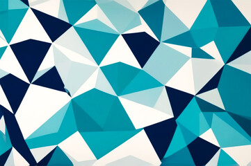 Fototapeta premium Abstract Blue and White Polygonal Background with a Three-Dimensional Effect