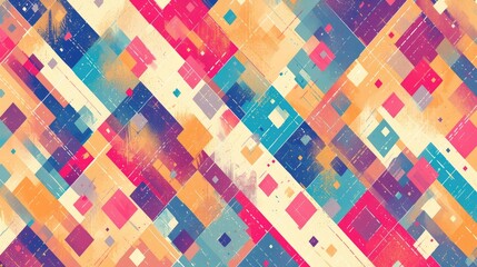 A vibrant and abstract geometric pattern that bursts with color perfect for backgrounds This ornate design can be utilized as wallpaper pattern fills web page backdrops or surface textures