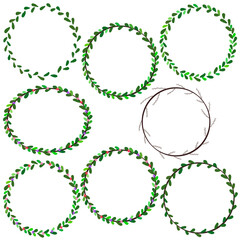 set of round frames