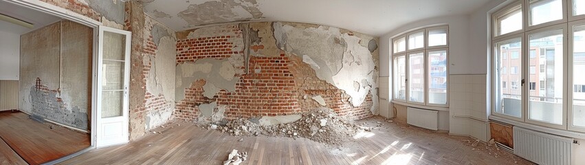 Apartment refurbishment, wall repair, home remodelling and real estate maintenance